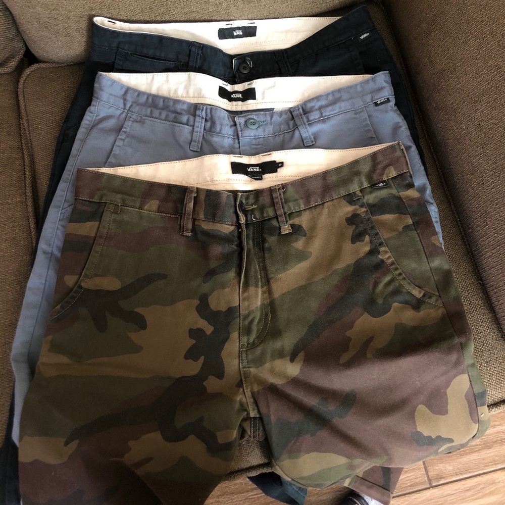 3 pair of vans authentic chino stretch